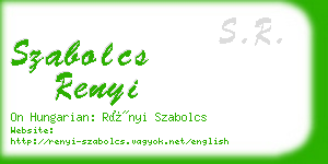 szabolcs renyi business card